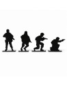 Foyoto Cibles type silhouette militaire en métal - 4pcs