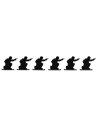 Foyoto Cibles type silhouette militaire en métal 6pcs - Type 4