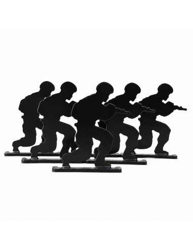 Foyoto Cibles type silhouette militaire en métal 5pcs - Type 3