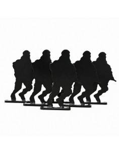 Foyoto Cibles type silhouette militaire en métal 6pcs - Type 2 2