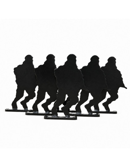 Foyoto Cibles type silhouette militaire en métal 6pcs - Type 2