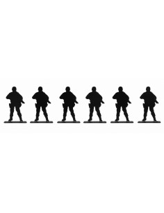 Foyoto Set of 6 metal military-style silhouette targets - Type 1