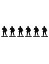 Foyoto Cibles type silhouette militaire en métal 6pcs - Type 1
