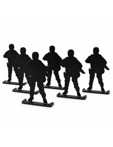 Foyoto Cibles type silhouette militaire en métal 6pcs - Type 1