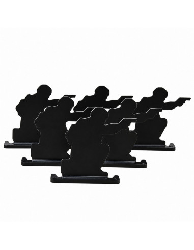 Foyoto Cibles type silhouette militaire en métal 6pcs - Type 4