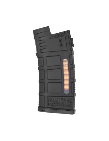 Battleaxe chargeur Mid-cap 80 billes type PMAG pour AUG AEG - Noir