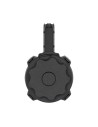 Battleaxe 2200bbs Electric drum magazine with sound crontrol for M4/M16 AEG - Black