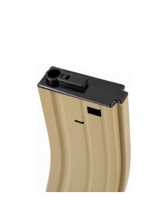 Battleaxe Chargeur métal Mid-Cap 60 billes type STANAG pour M4 AEG - Tan 2