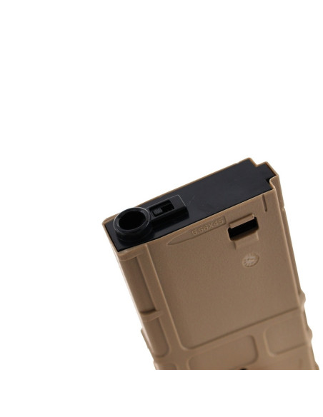 Battleaxe Chargeur court Mid-Cap 90 billes type PMAG pour M4 AEG – Tan