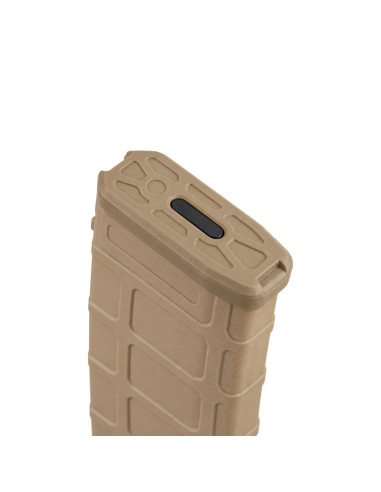 Battleaxe Chargeur Mid-cap 130 billes type PMAG avec dust cover pour M4 AEG - Tan