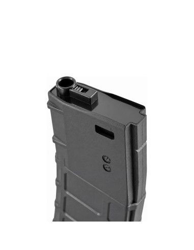 Battleaxe Mid-Cap 130bbs PMAG type magazine with dust cover for M4 AEG - Black