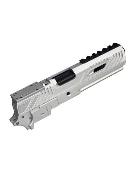 5KU Kit culasse et frame Limcat Wildcat avec plaque RMR pour Hi-Capa Marui 5.1 - Silver / Noir