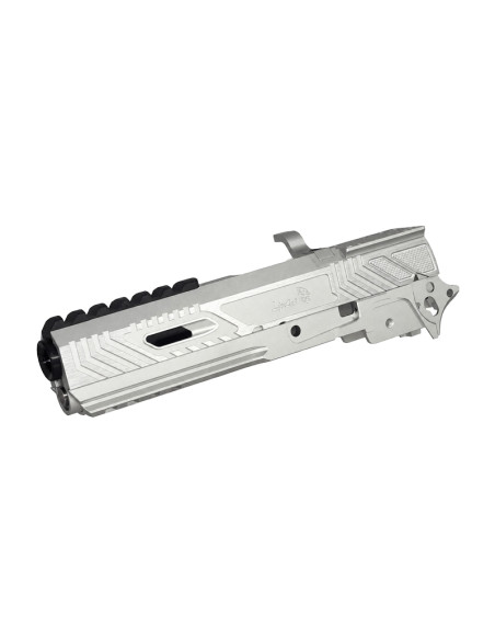 5KU Limcat Wildcat Slide and frame kit with RMR plate for 5.1 Marui Hi-Capa - Silver / Black
