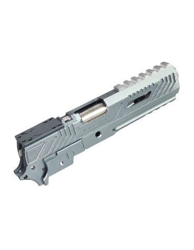 5KU Limcat Wildcat Slide and frame kit with RMR plate for 5.1 Marui Hi-Capa - Grey / Silver