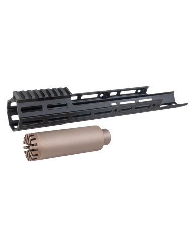 Airsoft Artisan M-Lok long handguard for SCAR AEG / GBBR WE / VFC - Black