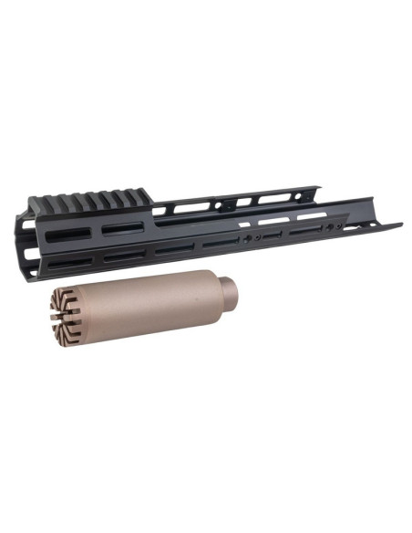 Airsoft Artisan Garde-main long M-Lok pour SCAR AEG / GBBR WE / VFC - Noir