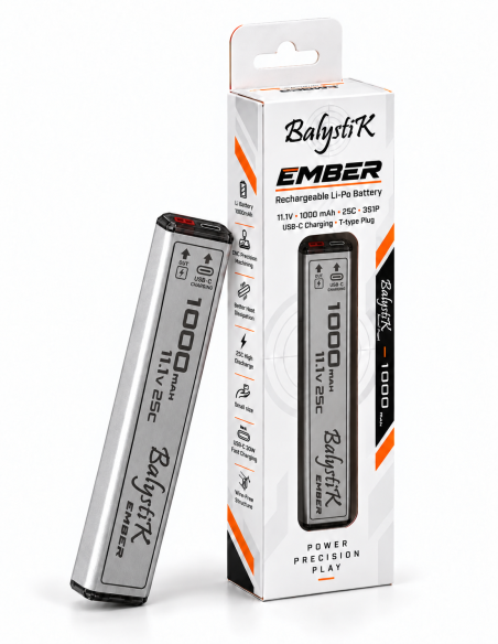 Balystik Batterie sans fils pour AEG Li-Po 1000mAh 11.1V 25C - T-Plug