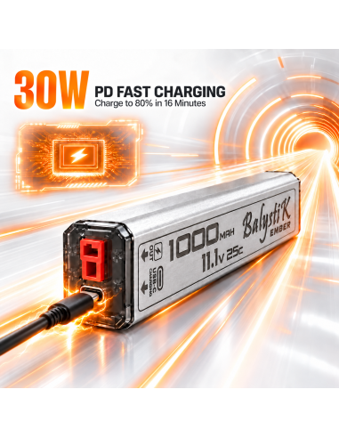 Balystik AEG replica wireless Li-Po battery 1000mAh 11.1V 25C - T-Plug