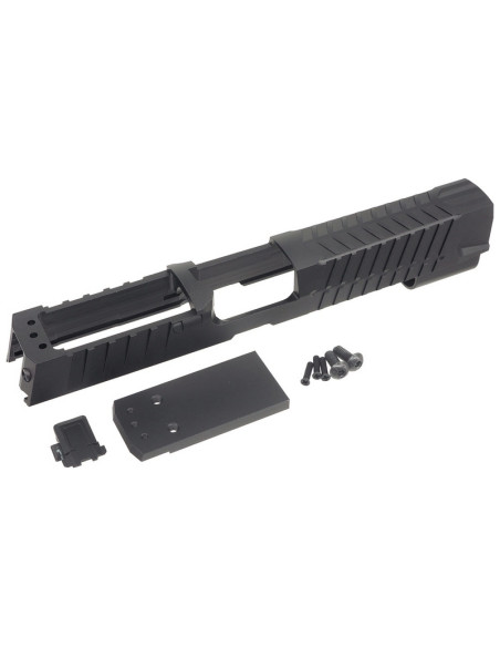5KU Culasse CNC MAX 2.0 avec plaque red dot pour SIG Air M17 GBB - Noir