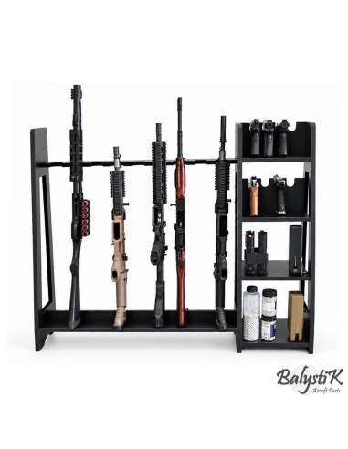 Balystik Râtelier vertical en bois pour répliques longues et répliques de poing