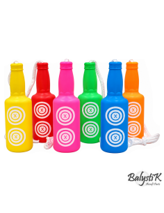 Balystik Lot de 6 cibles de tir réutilisables en forme de bouteilles - Style n°2