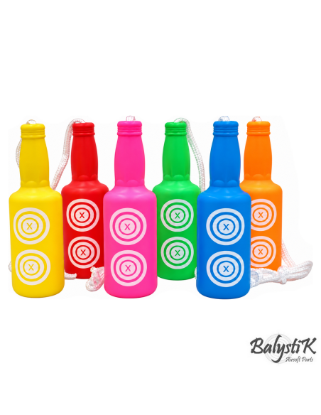 Balystik Lot de 6 cibles de tir réutilisables en forme de bouteilles - Style n°2