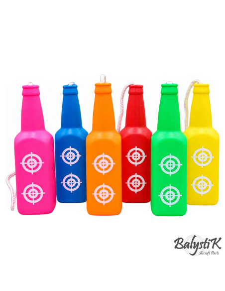 Balystik Lot de 6 cibles de tir réutilisables en forme de bouteilles - Style n°1