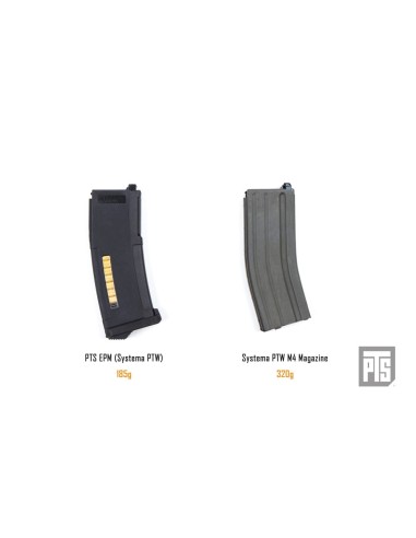 PTS 120rds Enhanced Polymer Magazine (EPM) for PTW M4 - Black - 