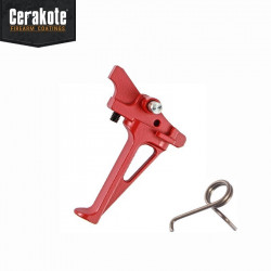 FCC Flat Styled CNC RACE Trigger for PTW M4 Cerakote (RED) - 