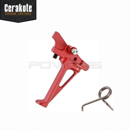 FCC Flat Styled CNC RACE Trigger for PTW M4 Cerakote (RED) - 