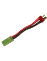 battery wire plug converter for T-plug (male) to mini Tamiya plug (female) - 70mm