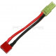 battery wire plug converter for T-shape (female) to mini Tamiya plug (male) - 