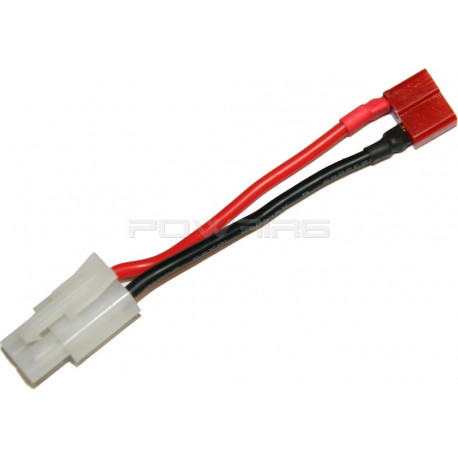 battery wire plug converter for T-shape (female) to large Tamiya plug (male) - 