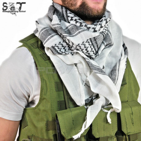 Shemagh Military Tactical White & Black - 