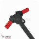 Castellan Embouts octogonaux pour charging handle Ultimate (rouge) - 