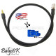 Balystik adapter US - EU 8mm black braided line for HPA regulator - 