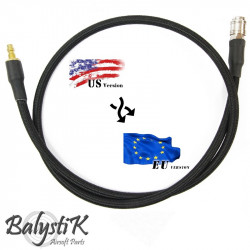 Balystik adapter US - EU 8mm black braided line for HPA regulator - 