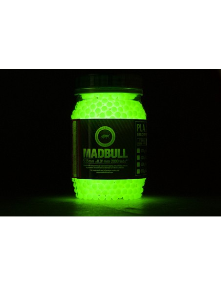 Madbull Precision 0.20gr Green Tracer BBs 2000rds - 