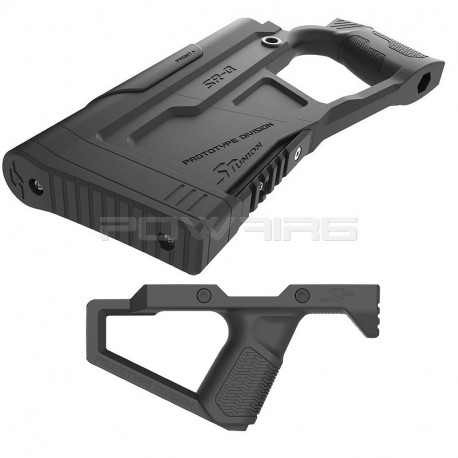 SRU Advanced Stock Grip Kit for GHK / WE M4 GBB (Black) - 