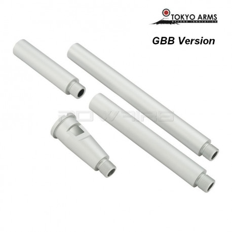 Tokyo Arms multi outer barrel pour M4 GBB - Argent - 