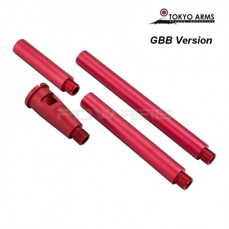 Tokyo Arms multi outer barrel pour M4 GBB - Rouge