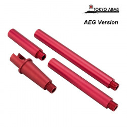 Tokyo Arms Multi-Length CNC Outer Barrel for M4 AEG - Red