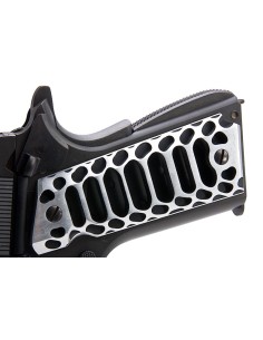 Airsoft Surgeon plaquettes 1911 CNC Aluminium Cobra Skeleton Bi-ton -  2