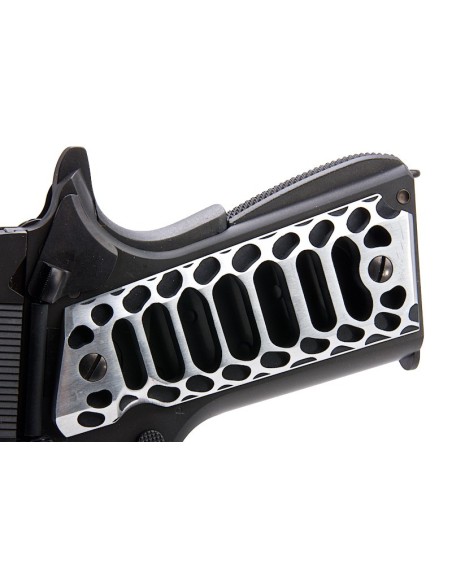 Airsoft Surgeon plaquettes 1911 CNC Aluminium Cobra Skeleton Bi-ton - 