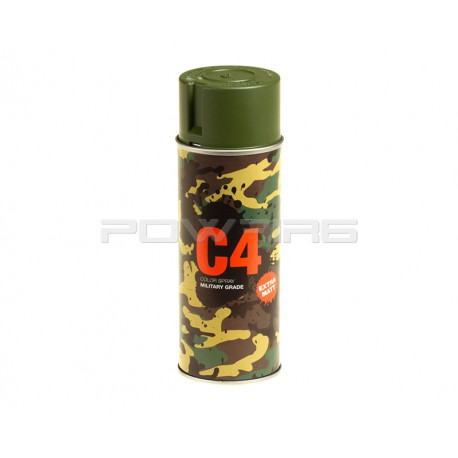 Armamat bombe de peinture militaire C4 extra mat RAL 6003 vert olive - 