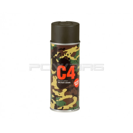 Armamat bombe peinture militaire C4 extra mat RAL 6014 Olive jaune - 