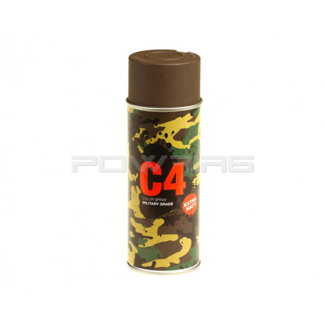 Armamat bombe peinture militaire C4 extra mat RAL 8027 marron Otan - 