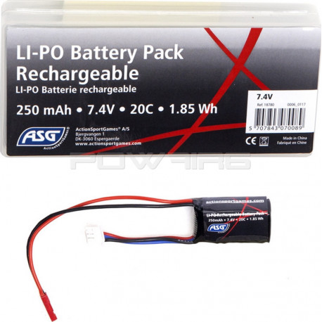 ASG 7.4V 250mah 20C lipo battery for HPA - 