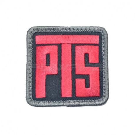 PTS Patch velcro Red / black - 