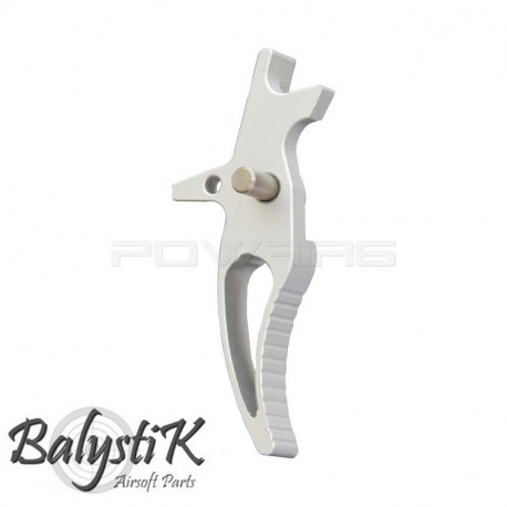 Balystik détente CNC CURVED pour M4 AEG (silver)